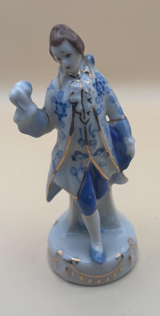Vintage British Man Hand Painted and Gold Gilded Japan Figurine Man Lover Antiques and Vintage