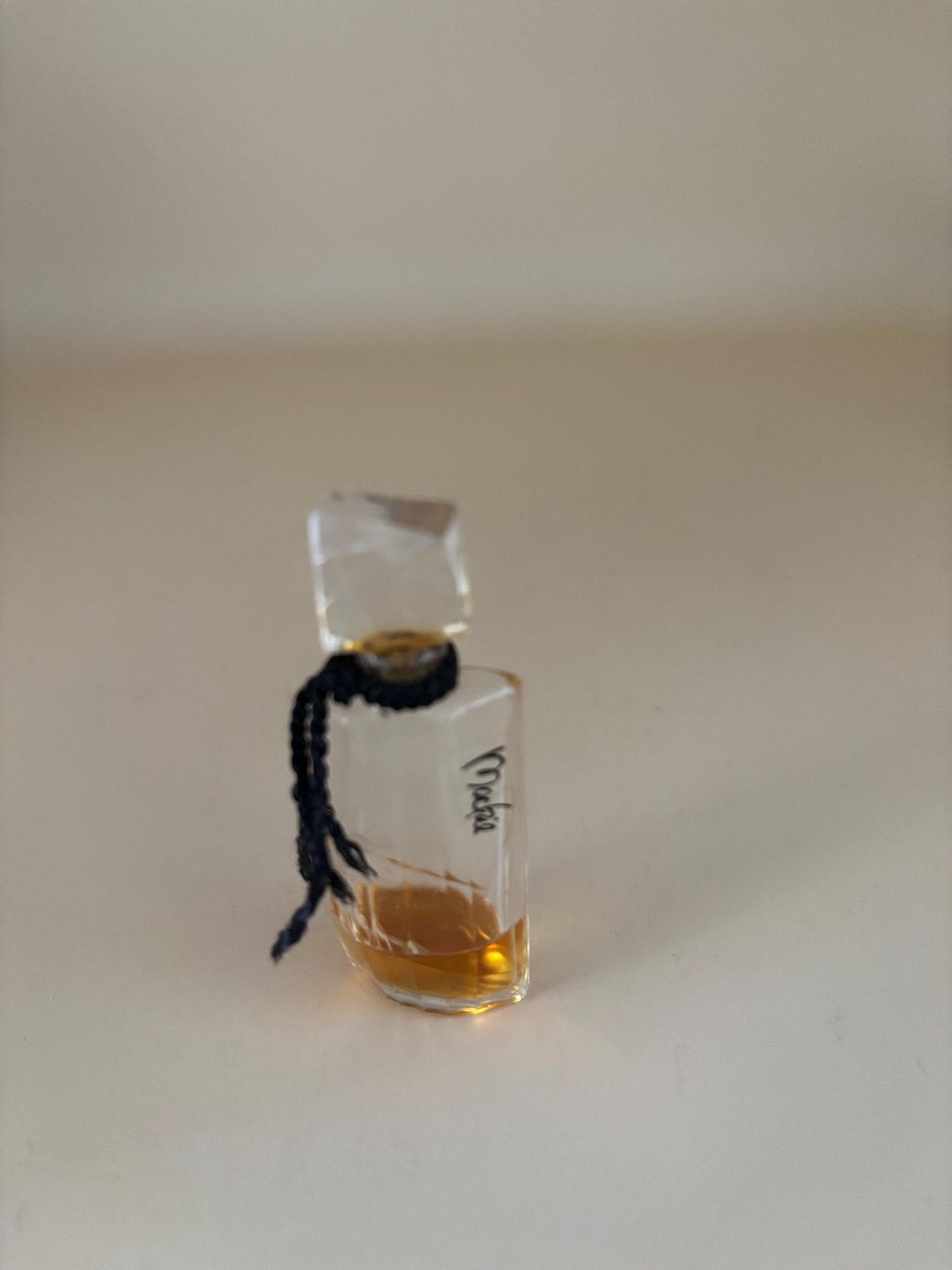 Vintage Habanita Molinard Eau de Toilette Miniature 1.1 Fluid Ounces, Lalique Bottle with Silver Cap, Lover Antiques and Vintage