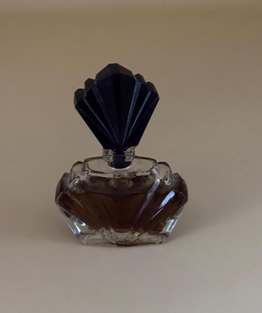 Vintage Passion Perfume by Elizabeth Taylor Black Handle Miniature Bottle Fan Flare Miniature Perfume Lover Antiques and Vintage