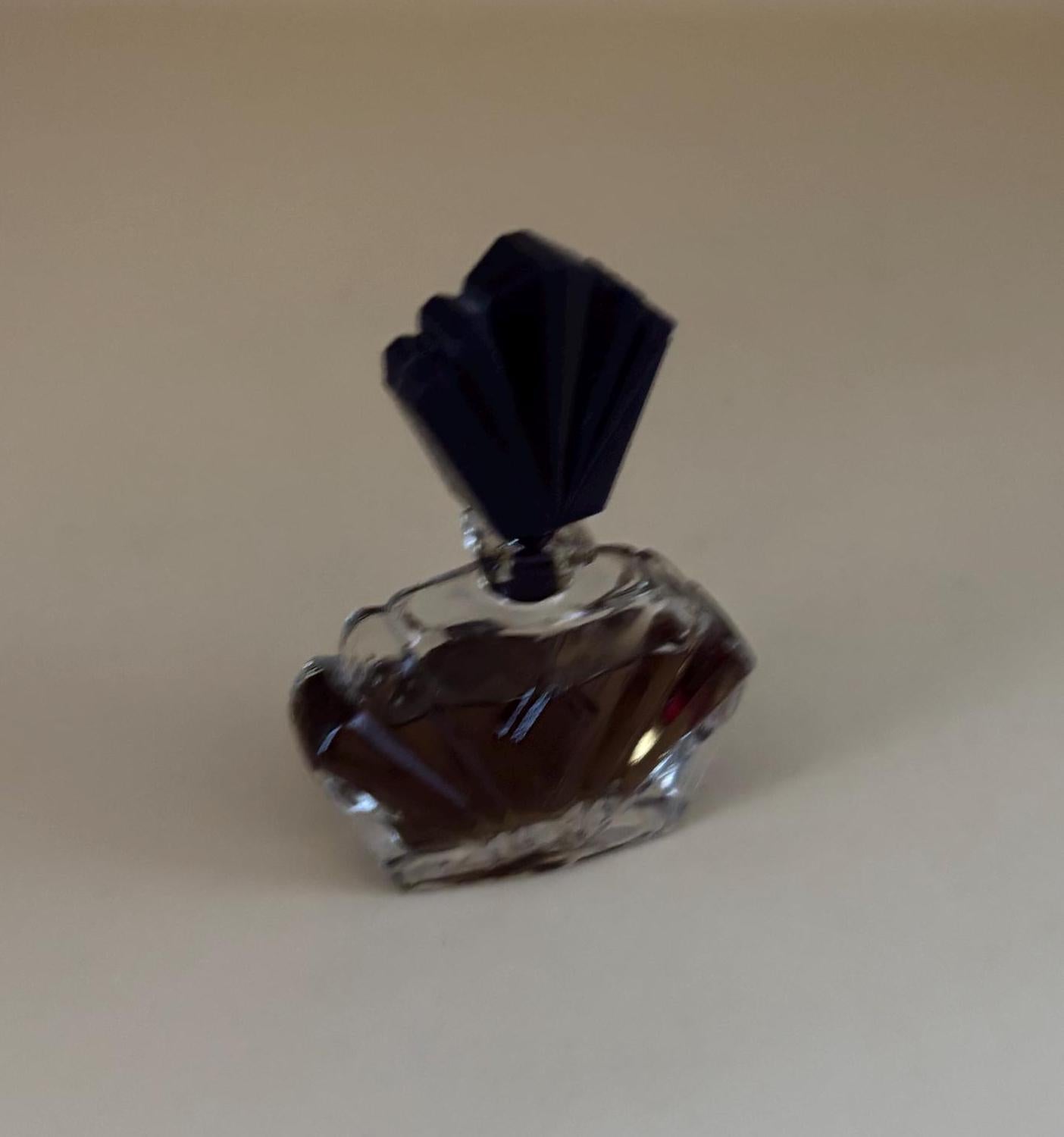 Vintage Passion Perfume by Elizabeth Taylor Black Handle Miniature Bottle Fan Flare Miniature Perfume Lover Antiques and Vintage