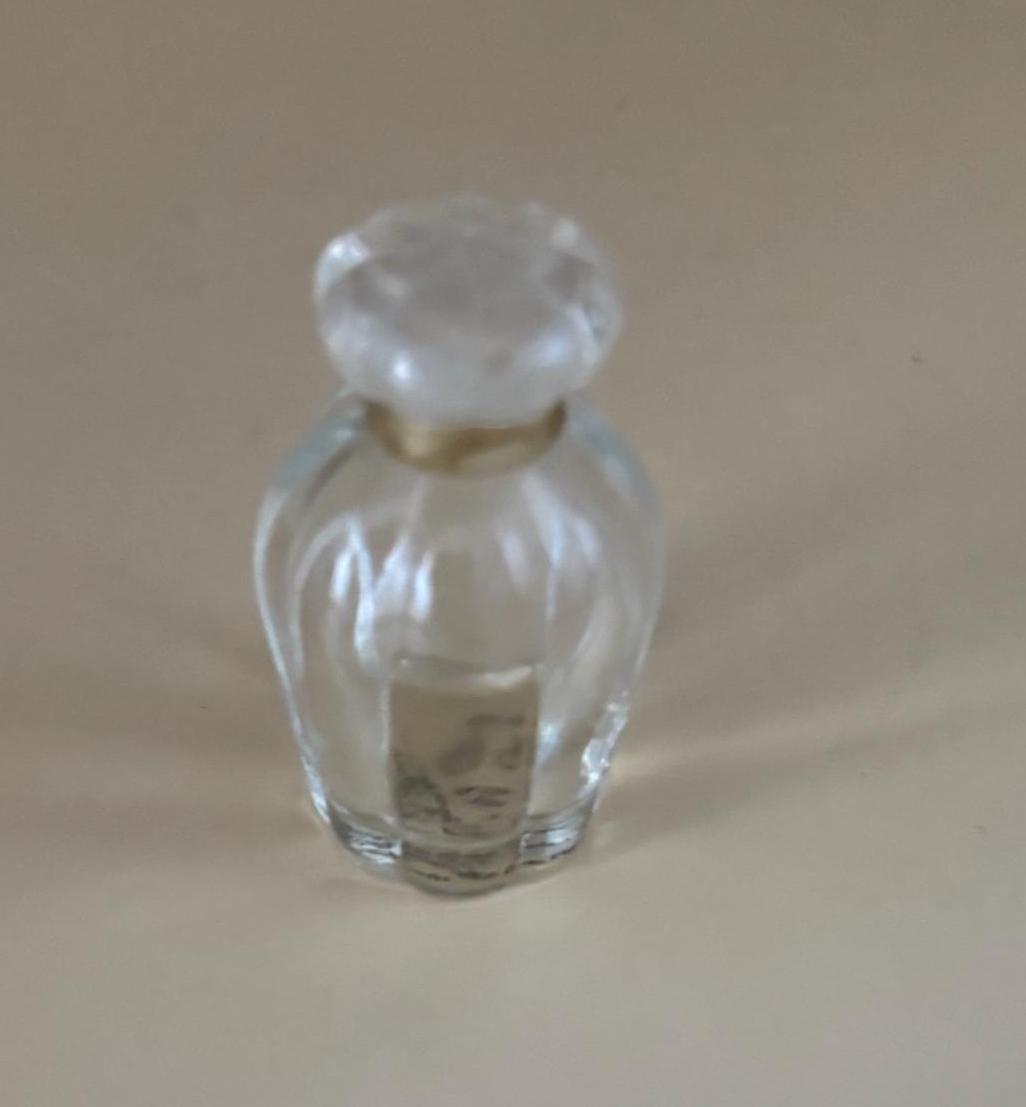 Vintage Miniature Perfume Bottle with Gold Around Top Lover Antiques and Vintage