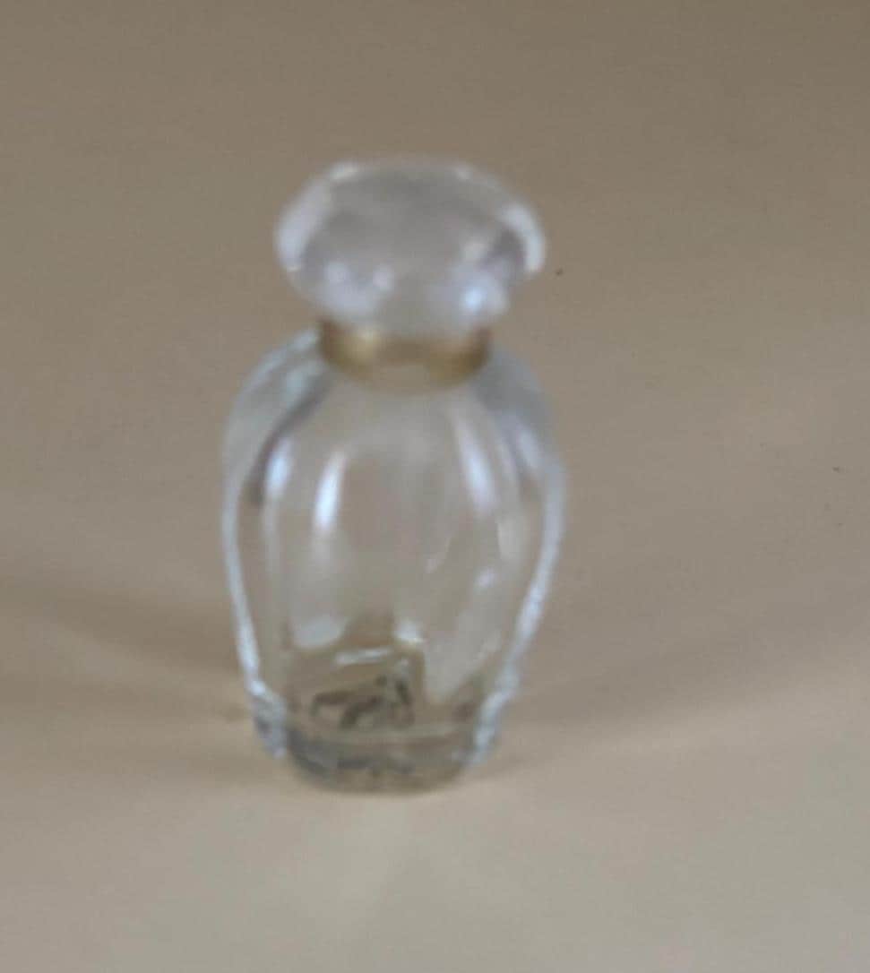 Vintage Miniature Perfume Bottle with Gold Around Top Lover Antiques and Vintage