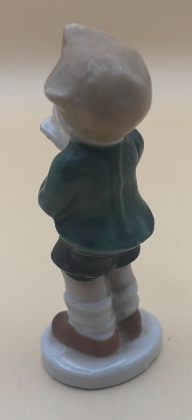 Vintage Porcelain Boy Reading Hand Painted Japan Figurine Lover Antiques and Vintage