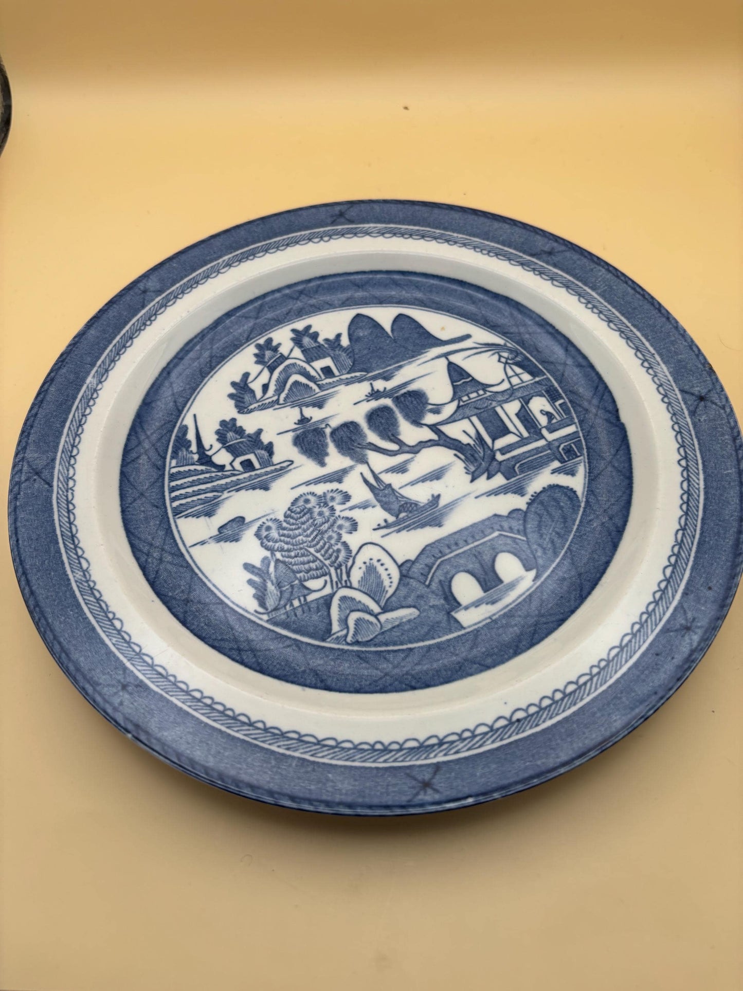 Canton Woodsware England Plate Wood & Sons of England Antique Blue and White Lover Antiques and Vintage