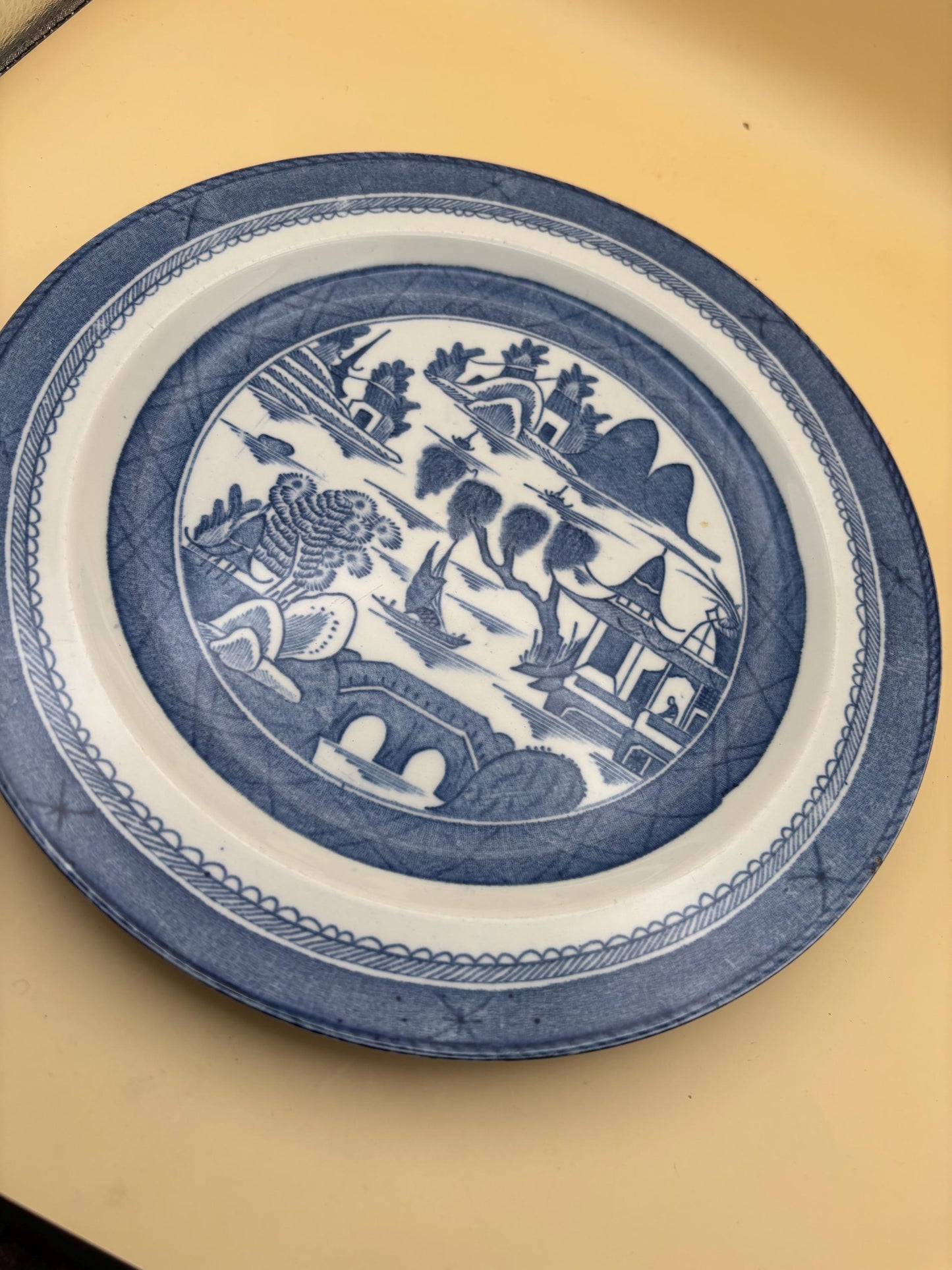 Canton Woodsware England Plate Wood & Sons of England Antique Blue and White Lover Antiques and Vintage