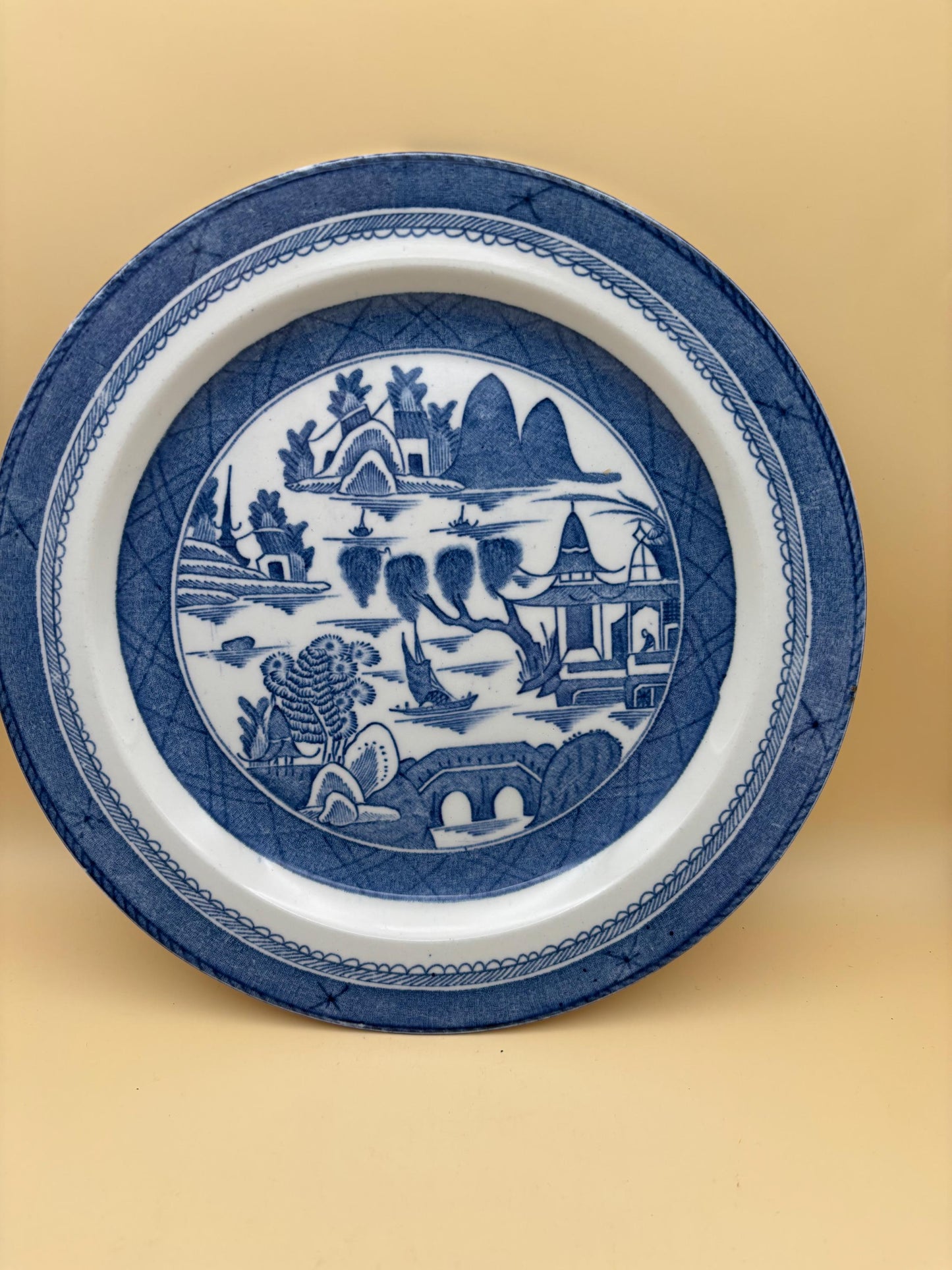 Canton Woodsware England Plate Wood & Sons of England Antique Blue and White Lover Antiques and Vintage