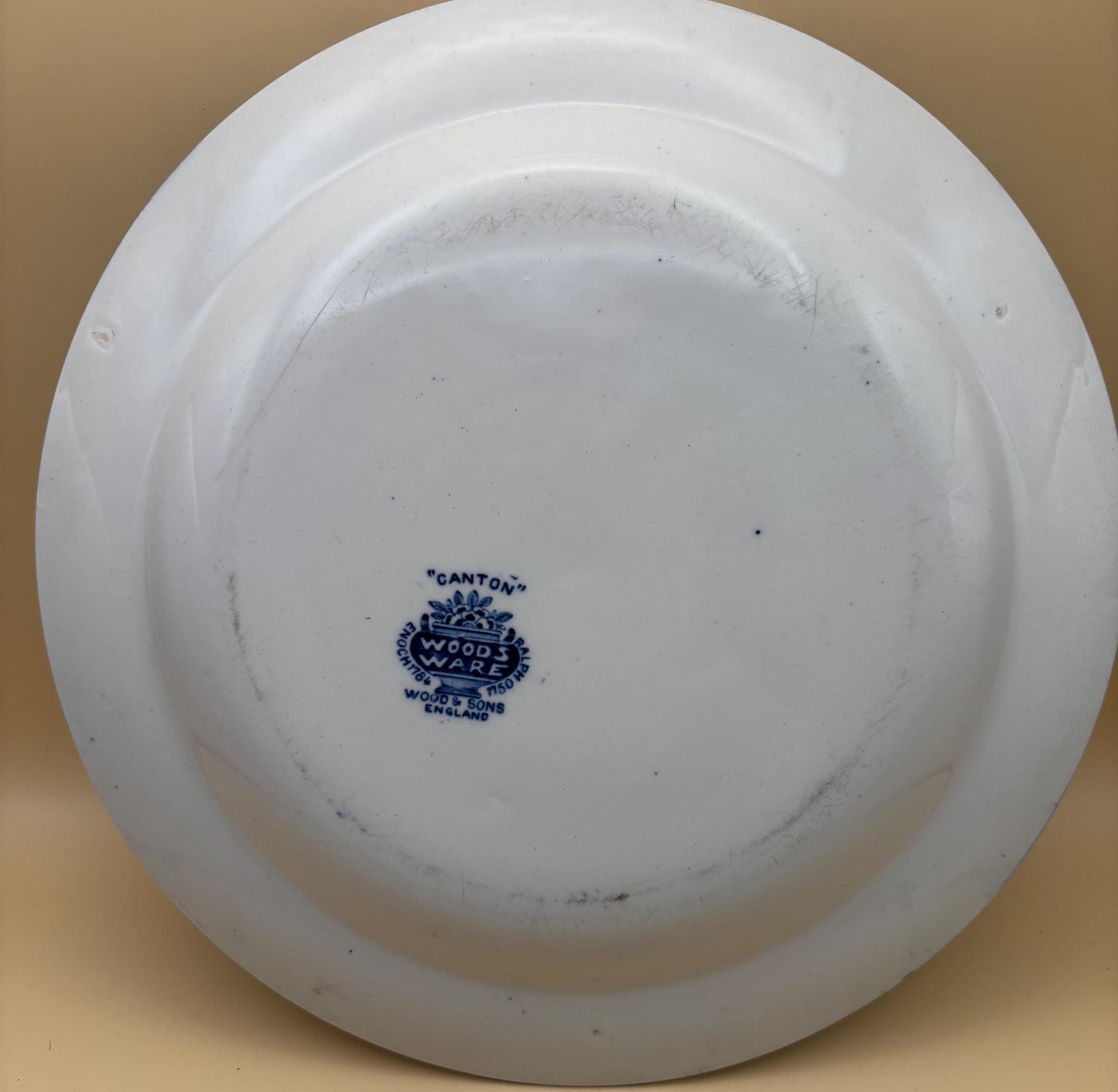 Canton Woodsware England Plate Wood & Sons of England Antique Blue and White Lover Antiques and Vintage
