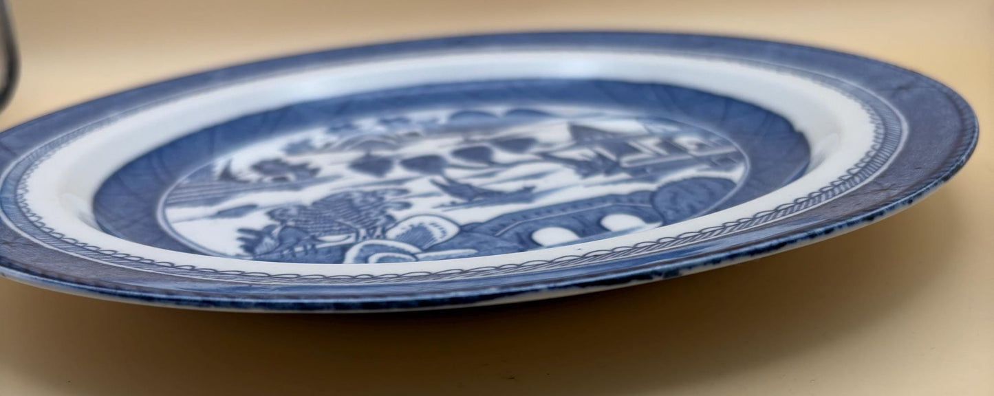 Canton Woodsware England Plate Wood & Sons of England Antique Blue and White Lover Antiques and Vintage