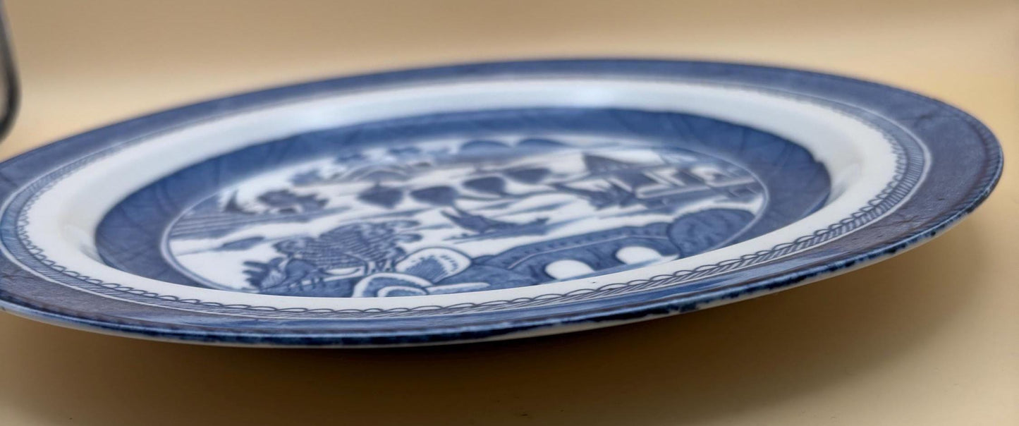 Canton Woodsware England Plate Wood & Sons of England Antique Blue and White Lover Antiques and Vintage
