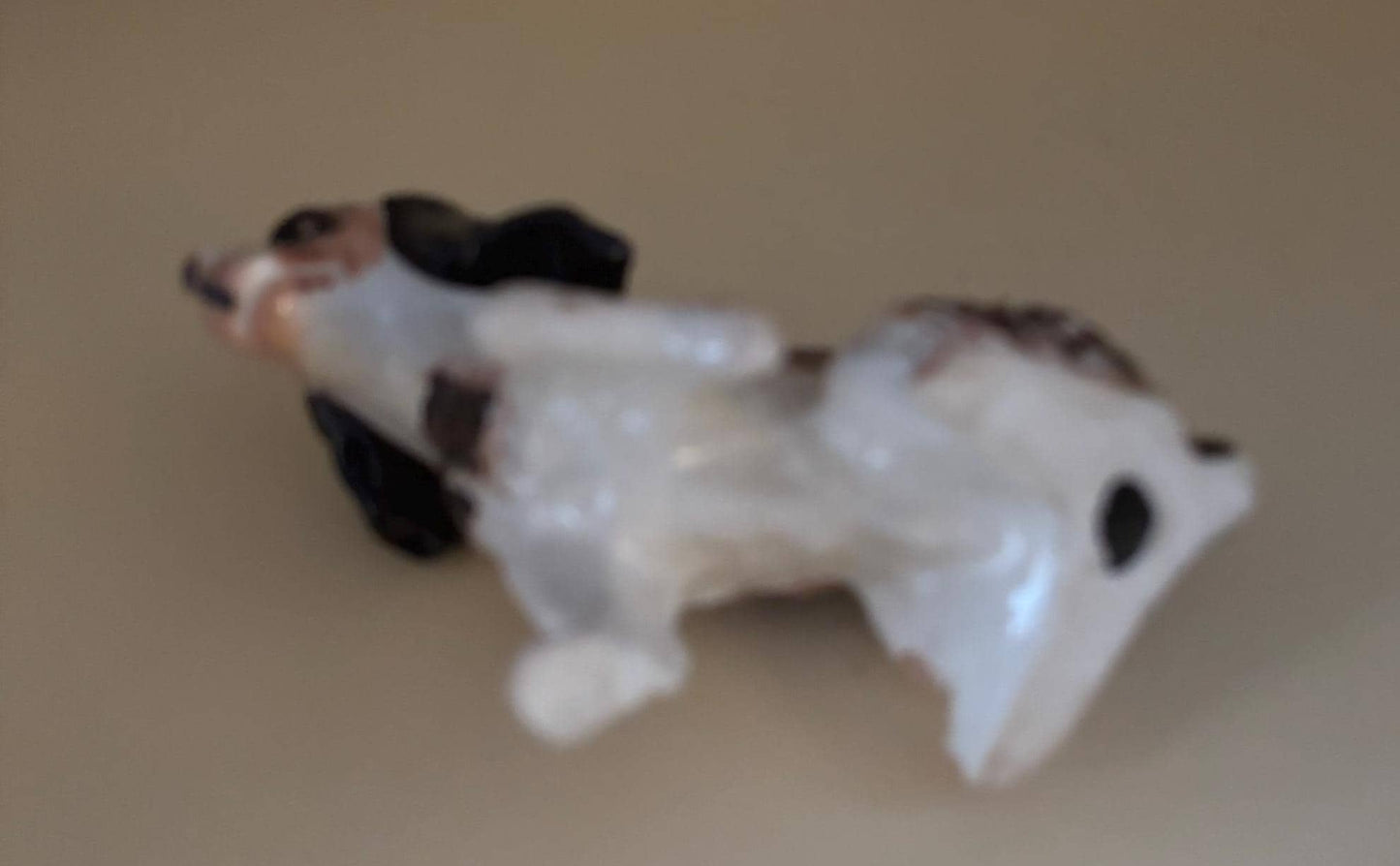 Vintage Springer Spaniel Ceramic Dog Hand Painted Figurine Animal Figure Lover Antiques and Vintage