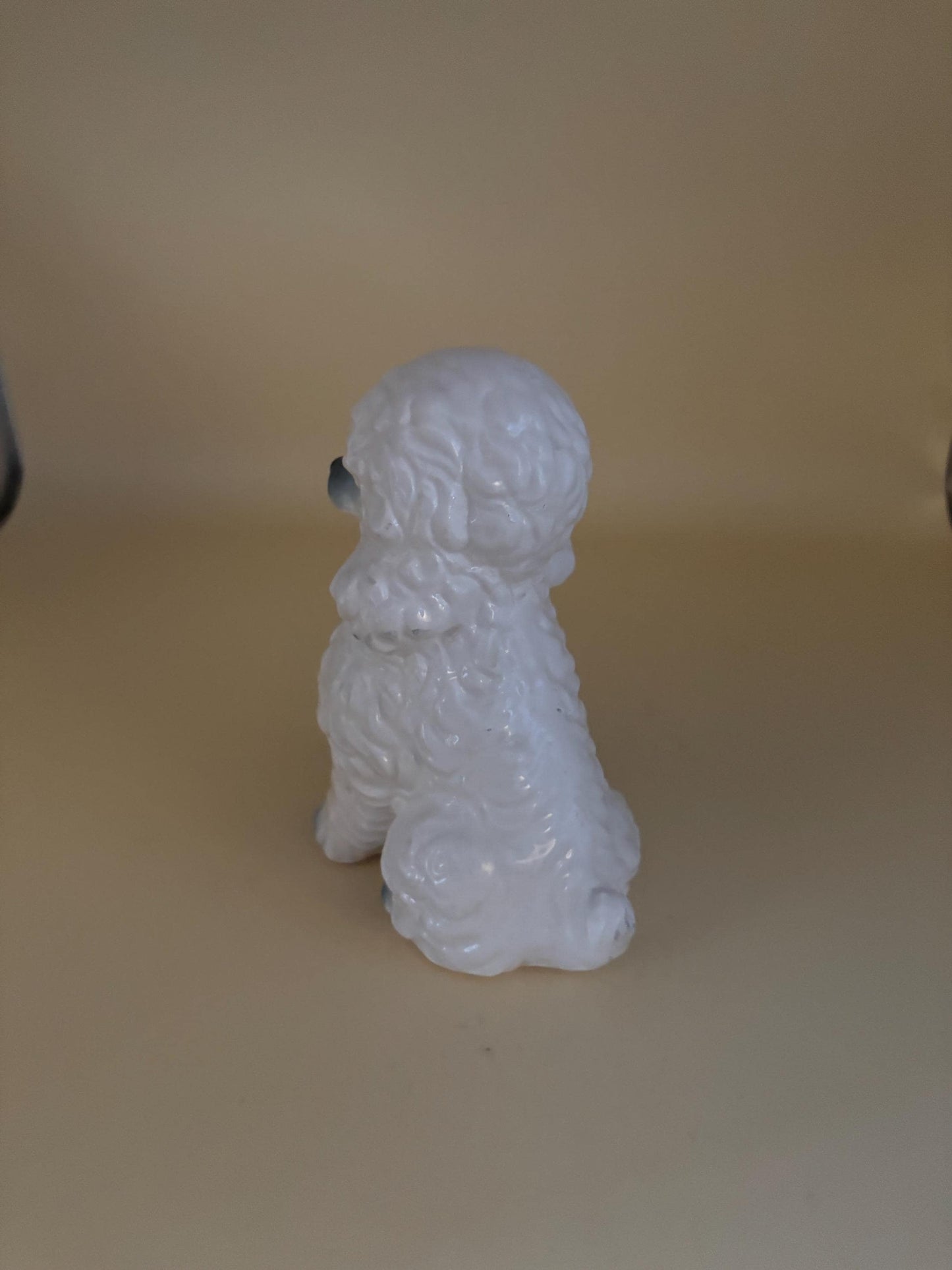 Vintage White Poodle Dog Hand Painted Ceramic Japan Figurine Ardco Fine Quality Animal Figure Lover Antiques and Vintage
