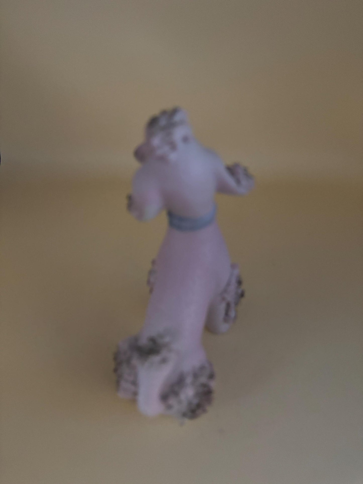 Vintage Pink Poodle Dog Hand Painted Japan Figurine Animal Figure Lover Antiques and Vintage