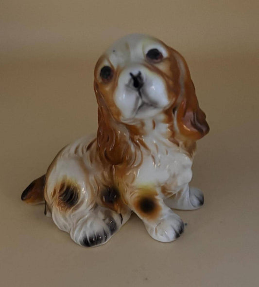 Vintage Cocker Spaniel Dog Hand Painted Japan Figurine Animal Figure Lover Antiques and Vintage
