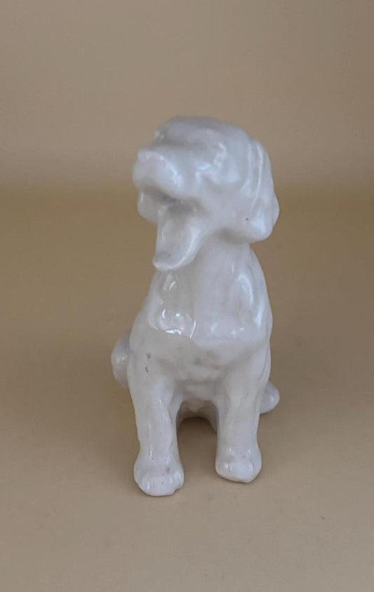 Vintage White Ceramic Figurine Animal Statue Figure Lover Antiques and Vintage