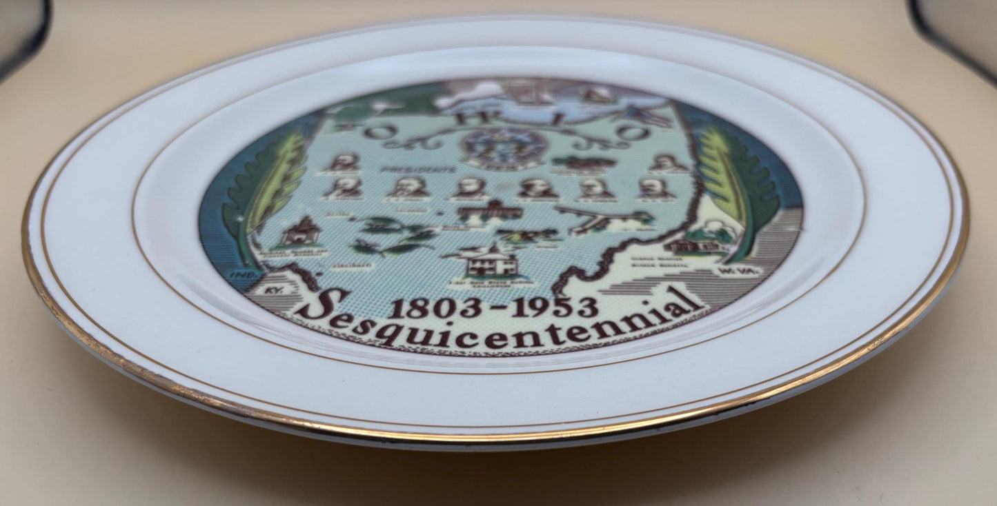 Vintage Taylor Smith Taylor Ohio Presidents Plate No. 9521 Sesquicentennial Lover Antiques and Vintage