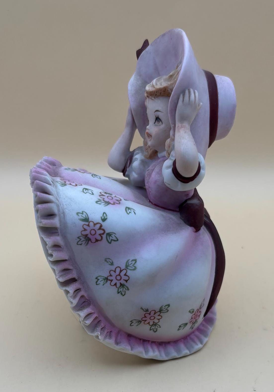 Vintage Napco Girl in Petticoat on Windy Day Fine China Girl No. KW 3701 Japan Girl Figurine Lover Antiques and Vintage