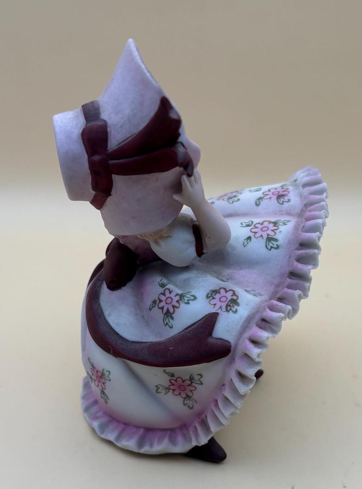 Vintage Napco Girl in Petticoat on Windy Day Fine China Girl No. KW 3701 Japan Girl Figurine Lover Antiques and Vintage