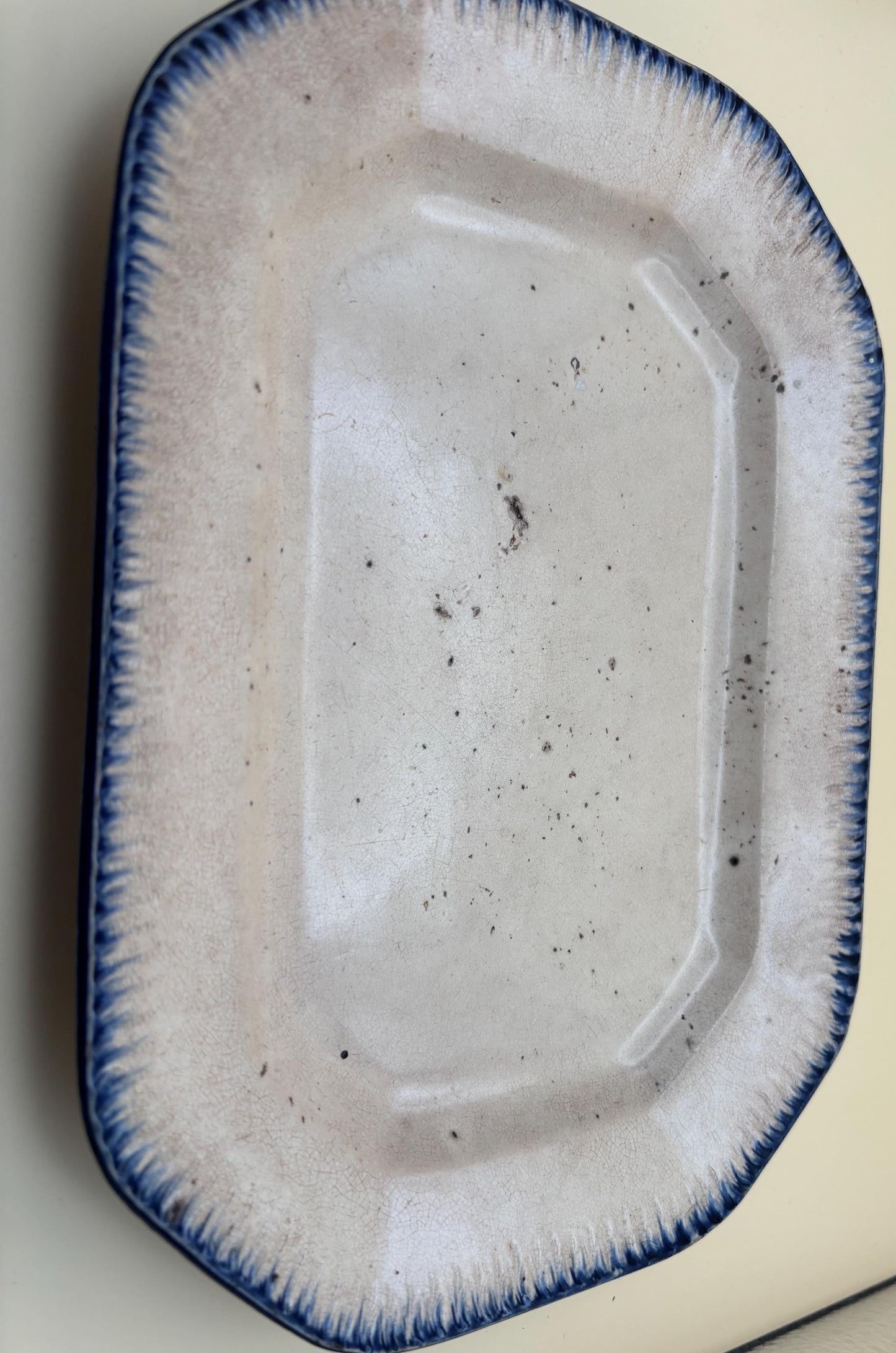Antique Leeds Blue Feather Edge Plate Lover Antiques and Vintage