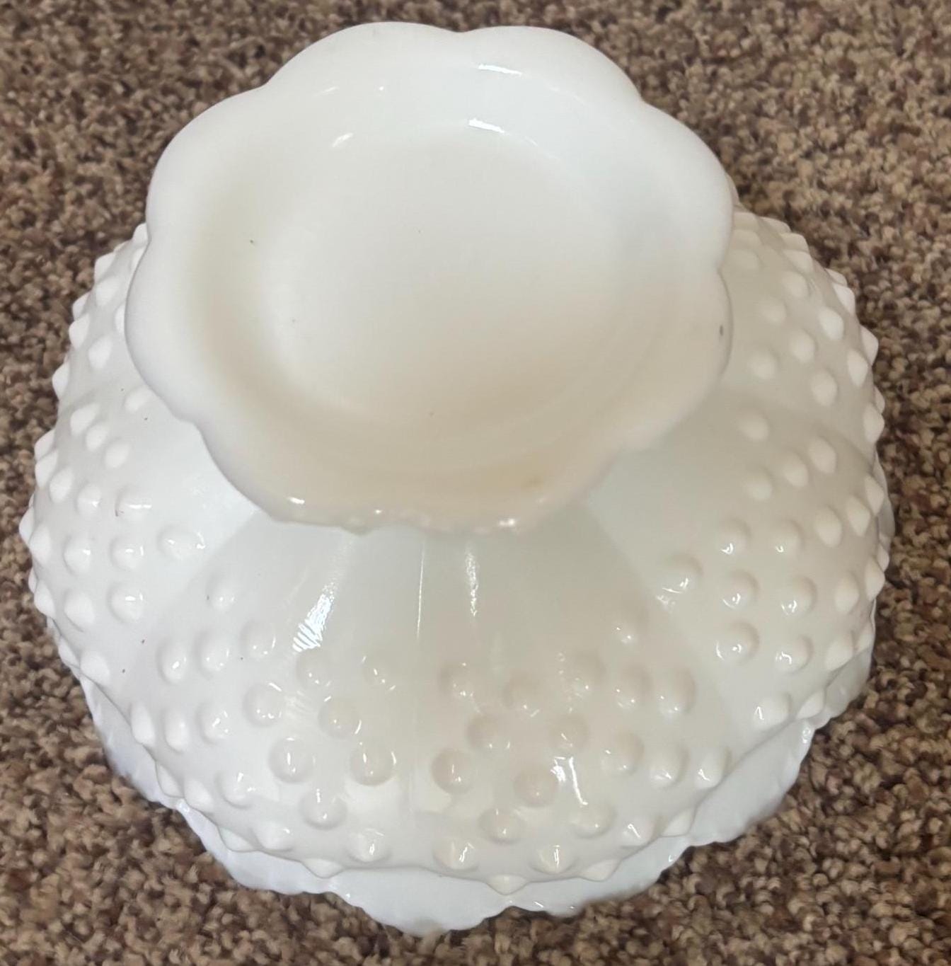 Vintage Fenton Hobnail White Multi Candle Holder with Pedestal Holds up to 6 Candlesticks Lover Antiques and Vintage