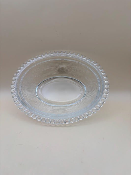 Antique Imperial Glass Beaded Candy Dish or Candlewick Glass Bowl Lover Antiques and Vintage