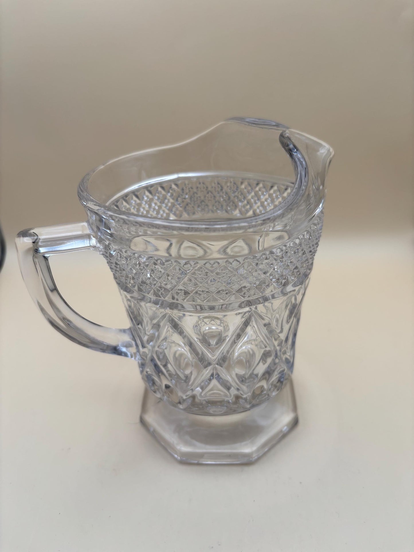 Vintage Cape Cod Glass Pitcher or Glass Creamer Footed Imperial Glass Lover Antiques and Vintage