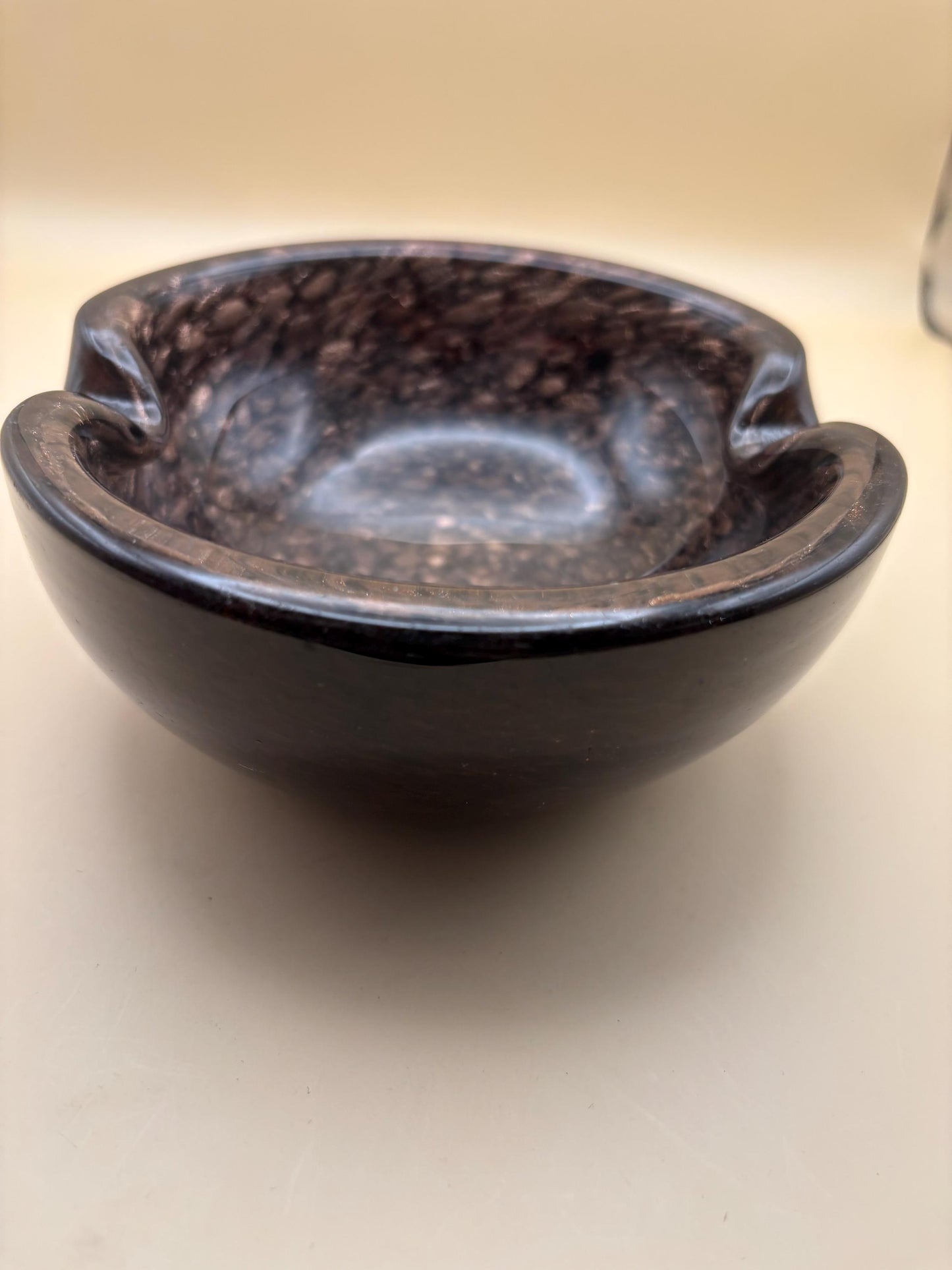 Vintage Murano Copper Fleck Ashtray From Italy Lover Antiques and Vintage
