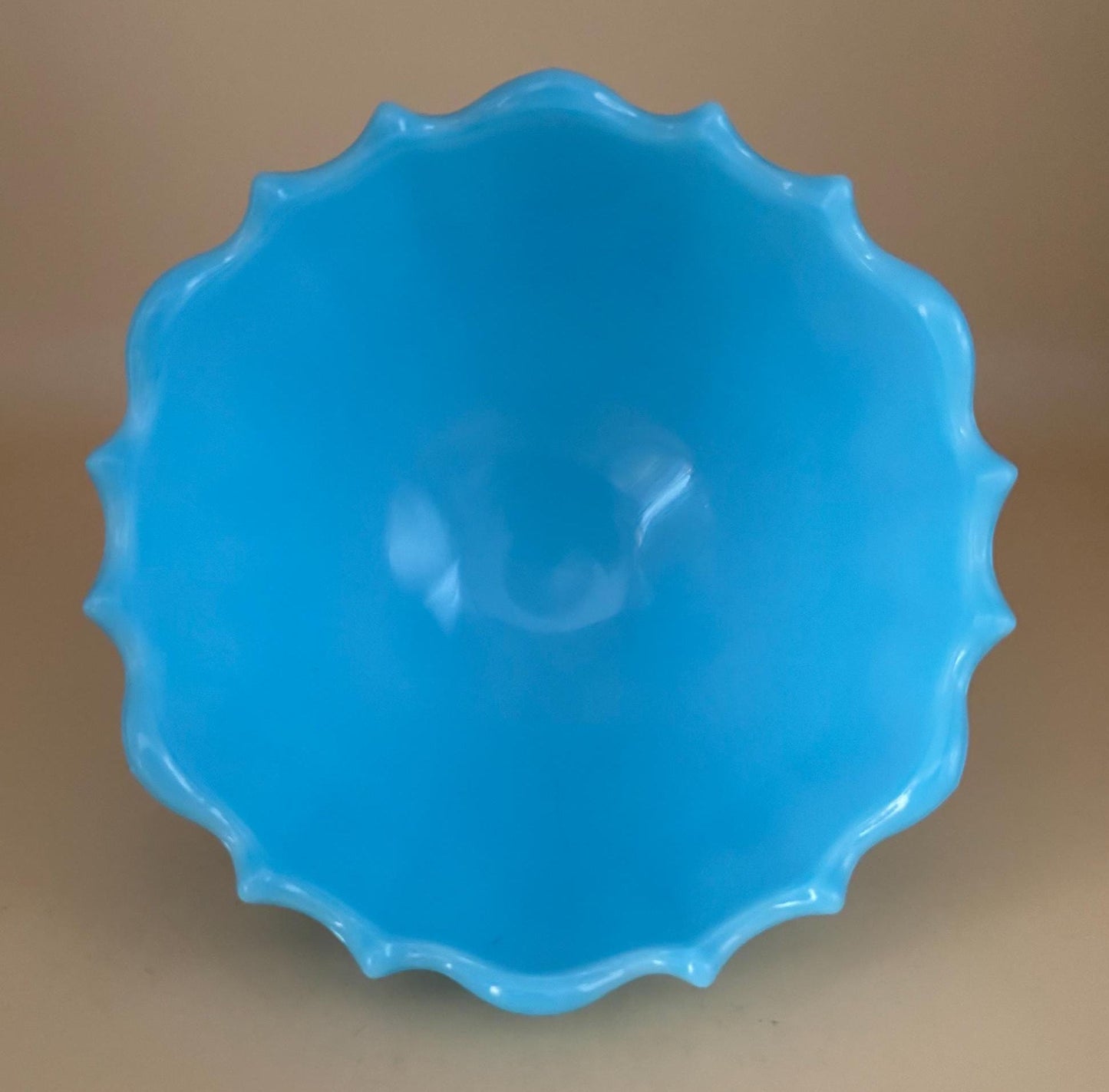 Vintage Westmoreland Blue Three Footed Bowl Lover Antiques and Vintage