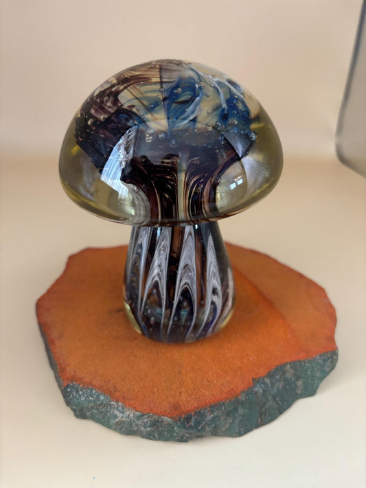 Vintage Murano Glass Mushroom Figurine Lover Antiques and Vintage