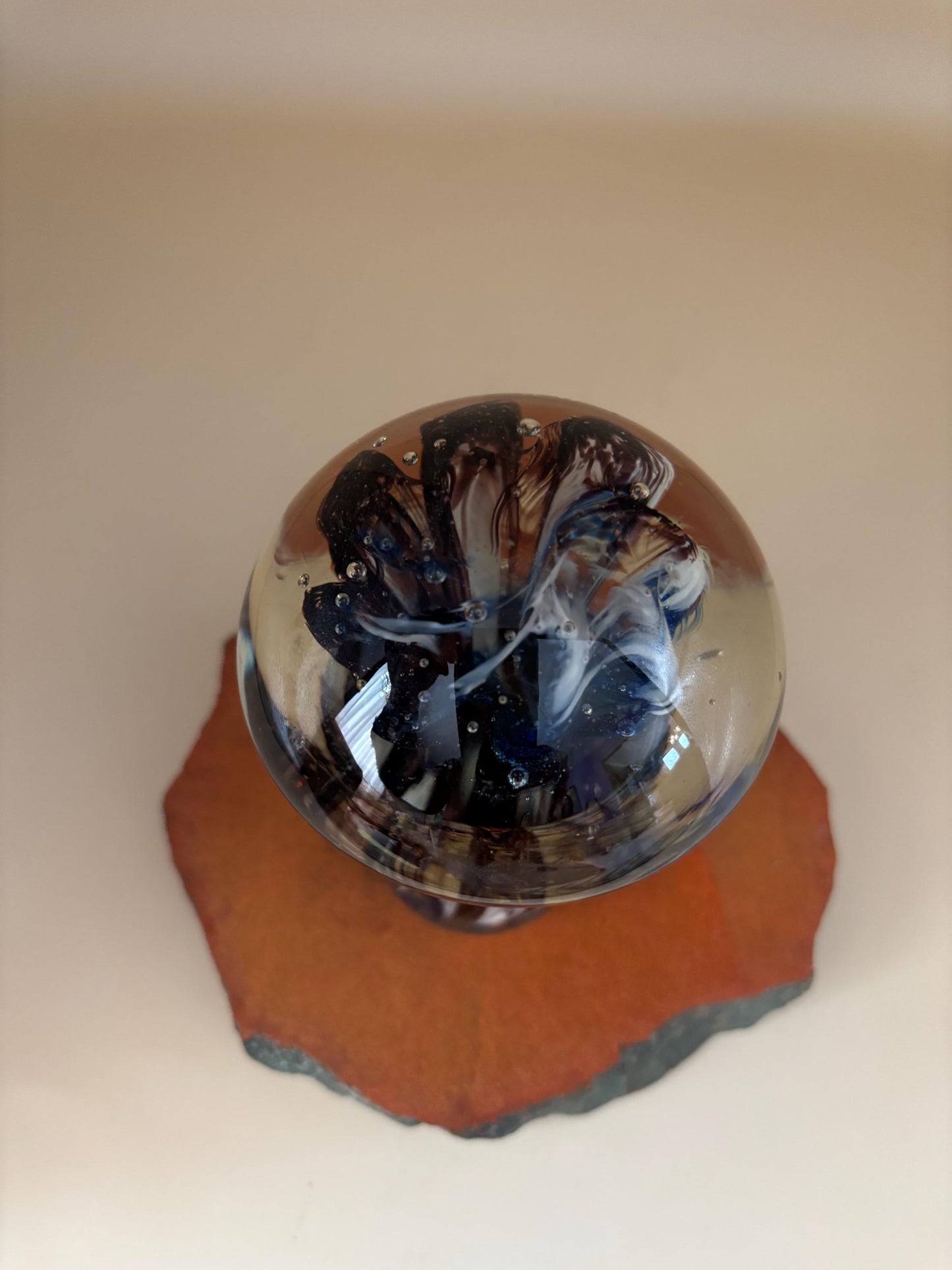 Vintage Murano Glass Mushroom Figurine Lover Antiques and Vintage