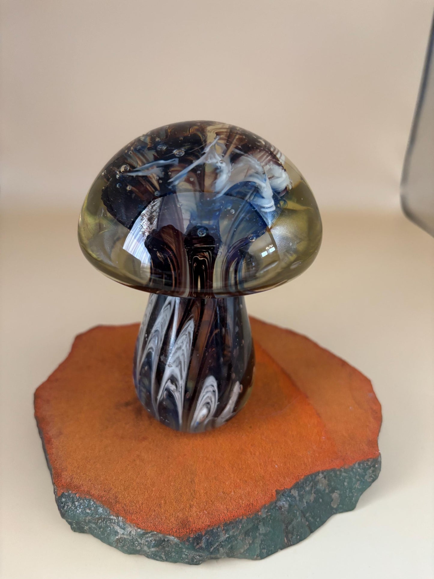 Vintage Murano Glass Mushroom Figurine Lover Antiques and Vintage