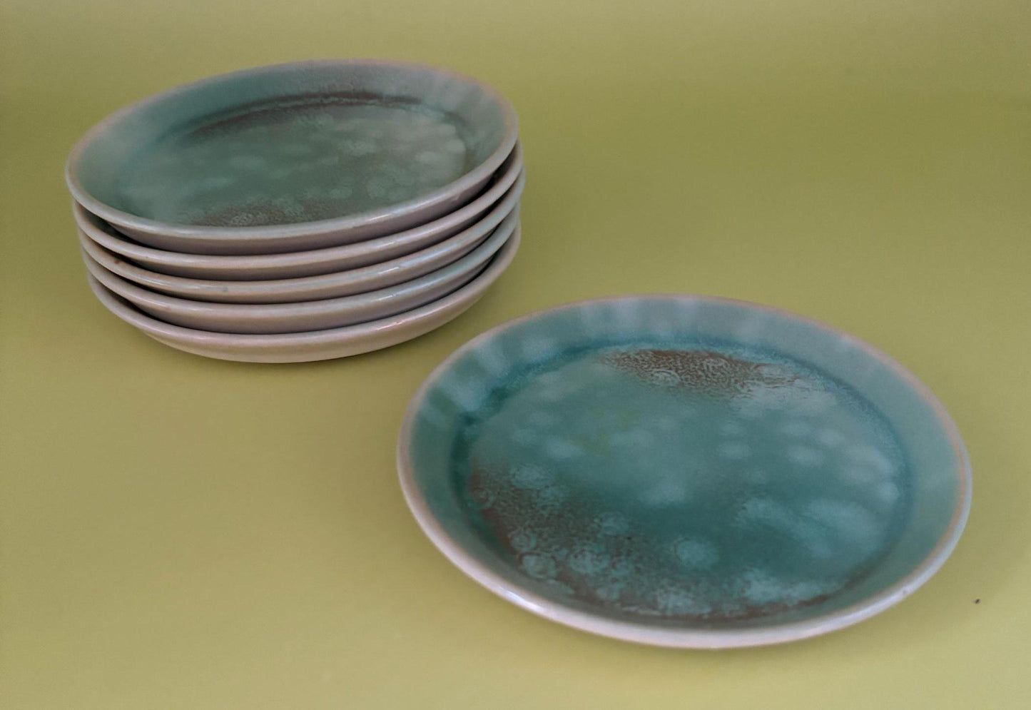 Vintage Green Marbled Coaster Lover Antiques and Vintage