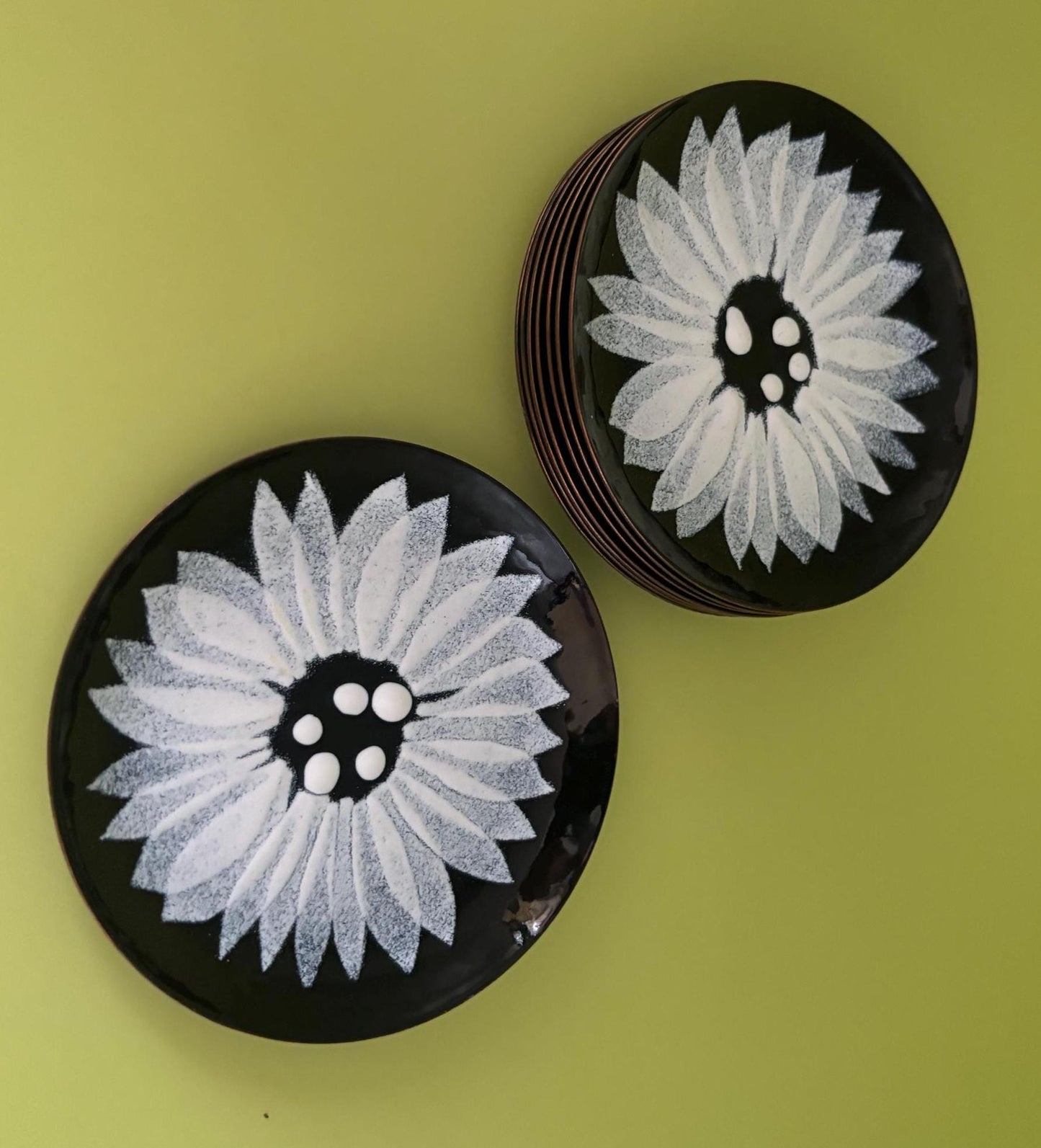 Vintage Bovano Hand Painted Flower Bowl Lover Antiques and Vintage