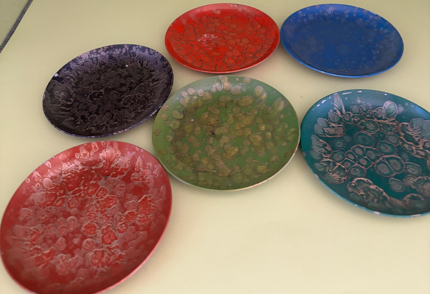 Vintage Hand Painted Coaster Choose Between 6 Colors Lover Antiques and Vintage