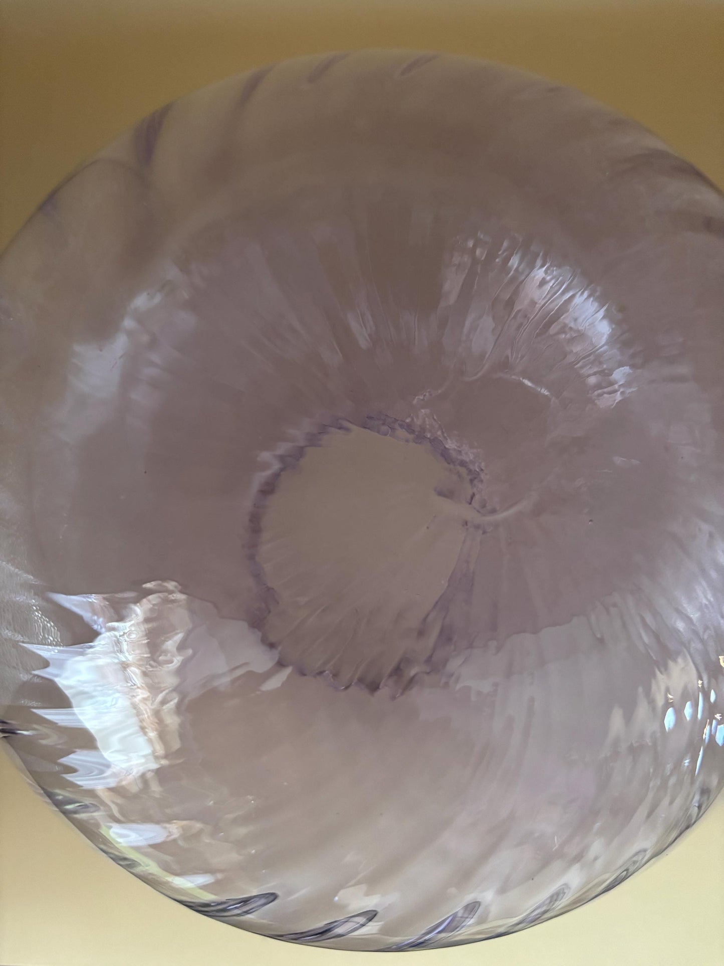 Vintage Alexandrite Spiral Glass Vase Purple Glass Optical Swirl Glass Vase Lover Antiques and Vintage