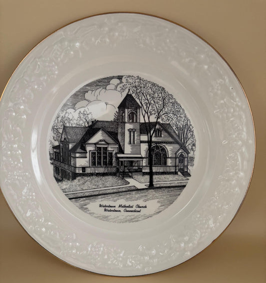 Vintage Homer Laughlin Watertown Methodist Church Commemorating 100 Years Watertown, Connecticut Lover Antiques and Vintage