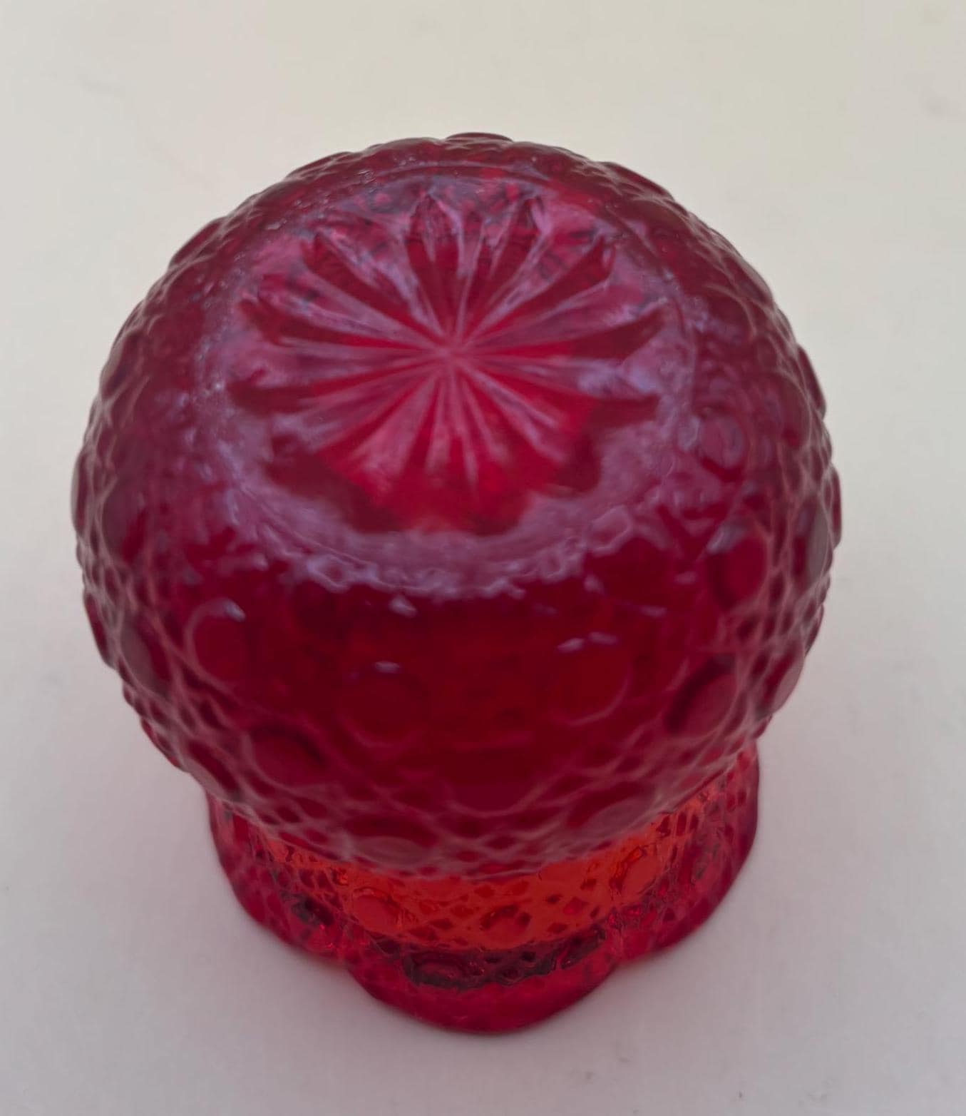 Vintage Red Amberina Mini Vase Small Glass Art Vase Lover Antiques and Vintage