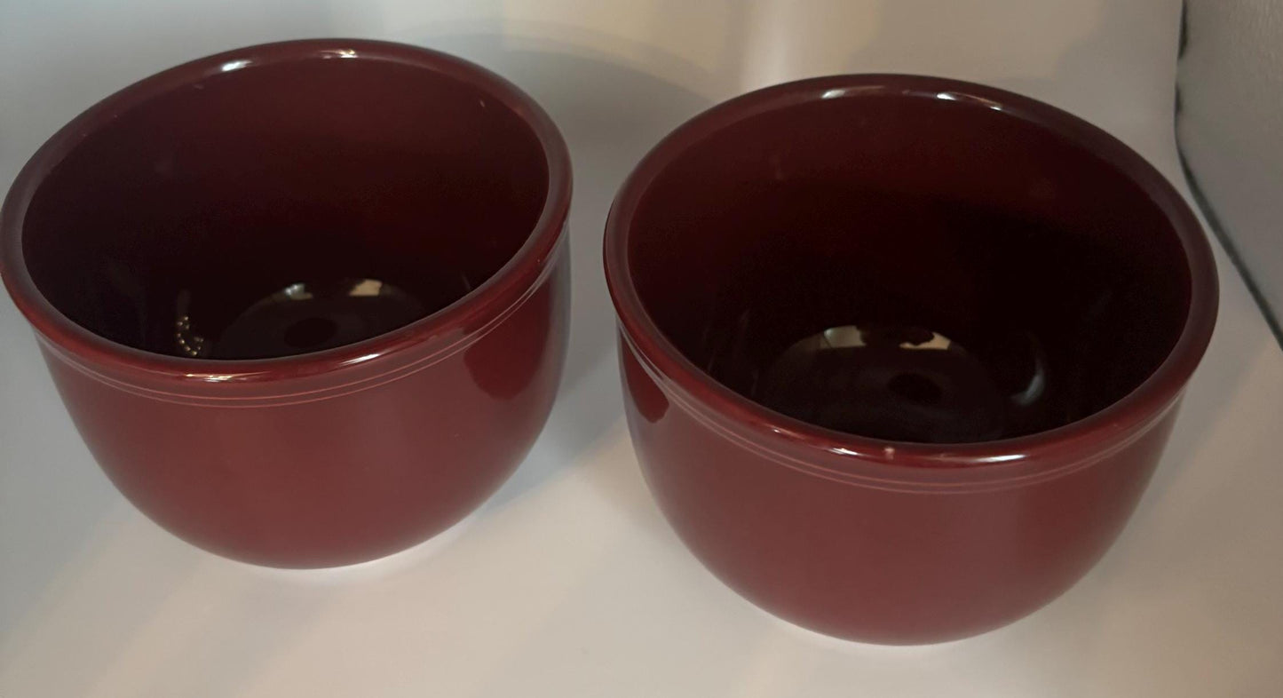 Vintage Homer Laughlin Set of 4 Bowls and 1 Ceramic Two Bowl Tray Holder Lover Antiques and Vintage