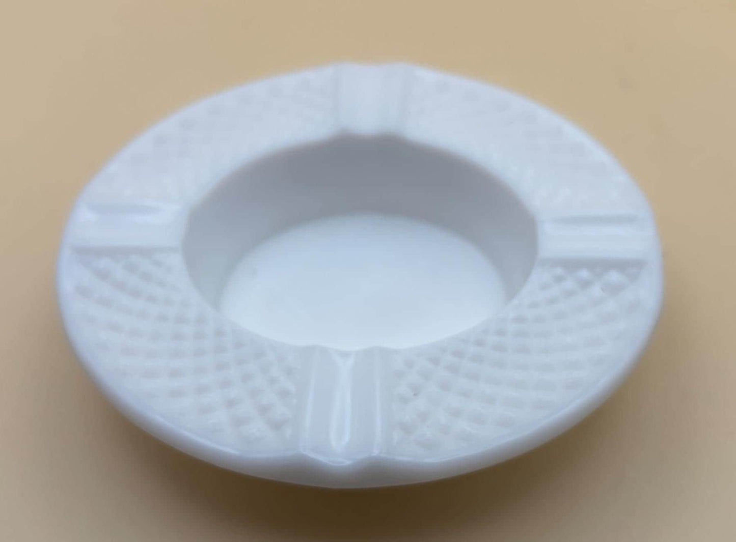 Vintage Hobnail Milk Glass Ashtray Lover Antiques and Vintage