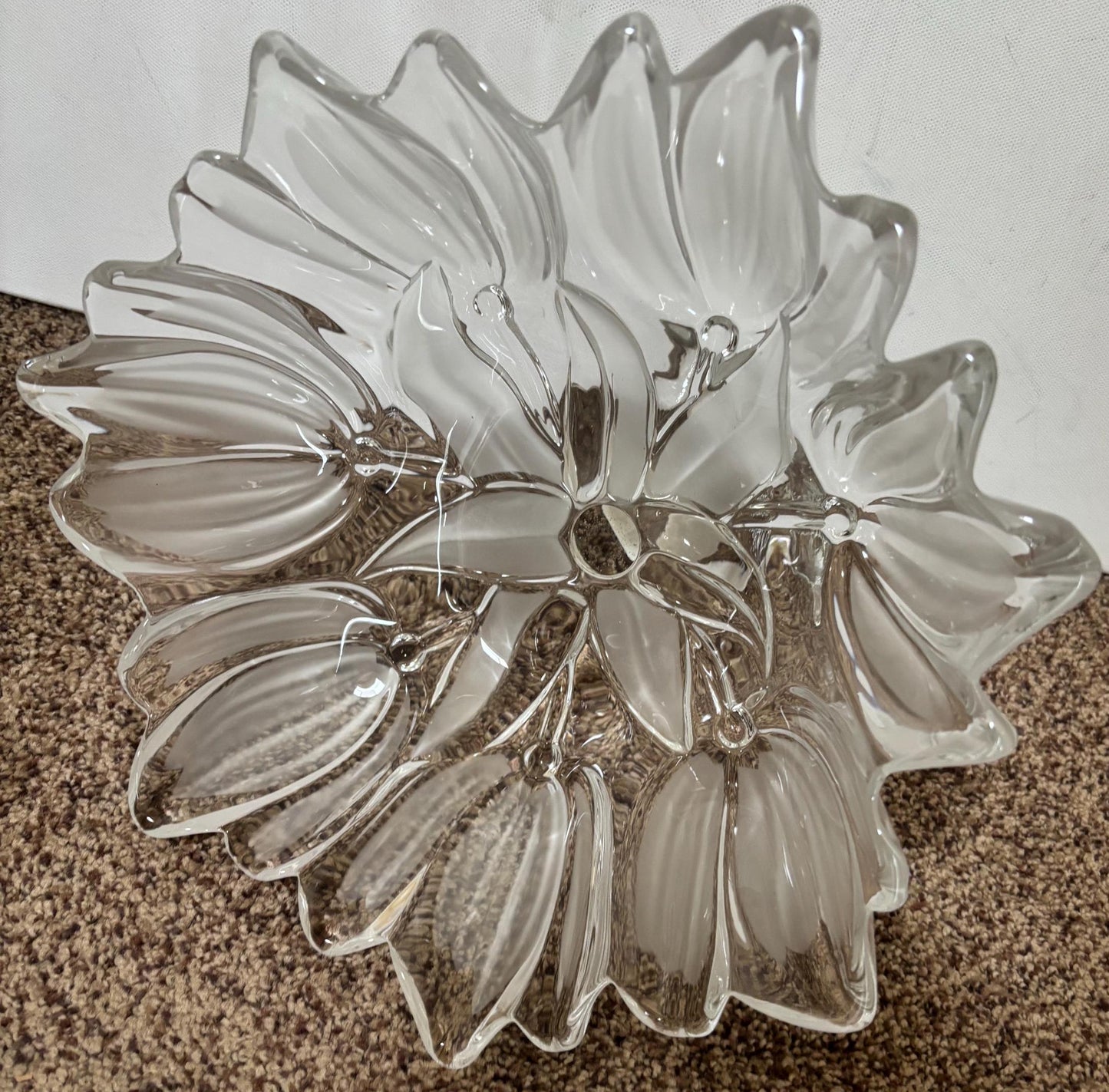 Vintage Mikasa Tulip Satin Etched Bowl Petals of Flowers Frosted Glass Vase Art Glass Lover Antiques and Vintage