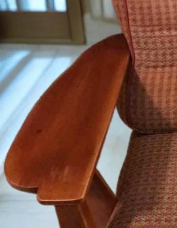 Cushman Colonial Creations Shaftsbury Paddle Armchair Chair No. 083 Including Original Cushions & Bottom Rack Lover Antiques