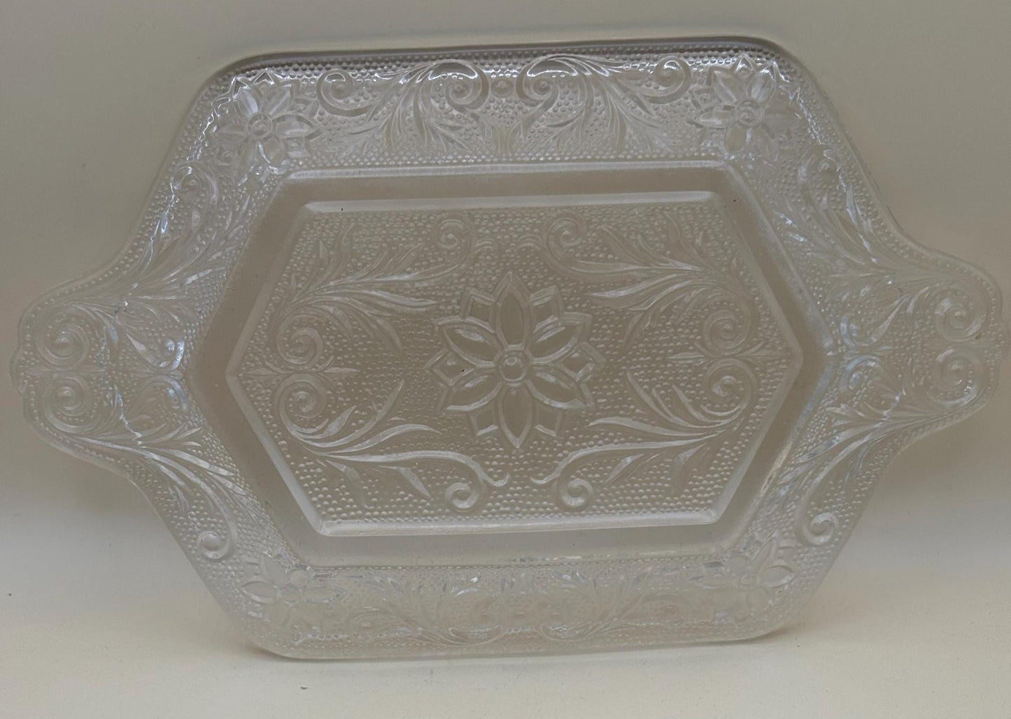 Vintage Indiana Glass Tray or Platter Sandwich Clear Crystal Glass Tiara Plate Lover Antiques and Vintage