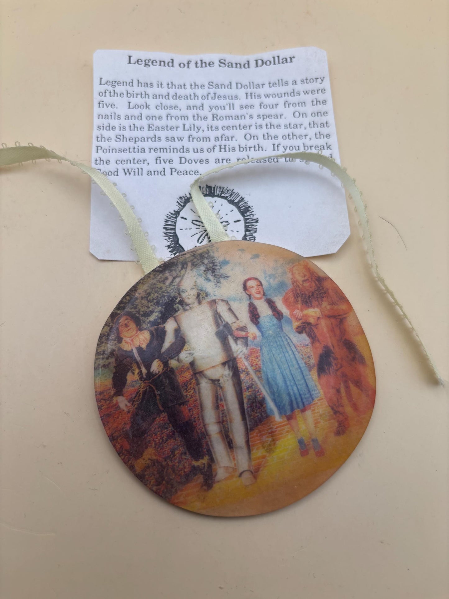 Vintage Wizard of Oz Sand Dollar Legend Ornament Lover Antiques and Vintage