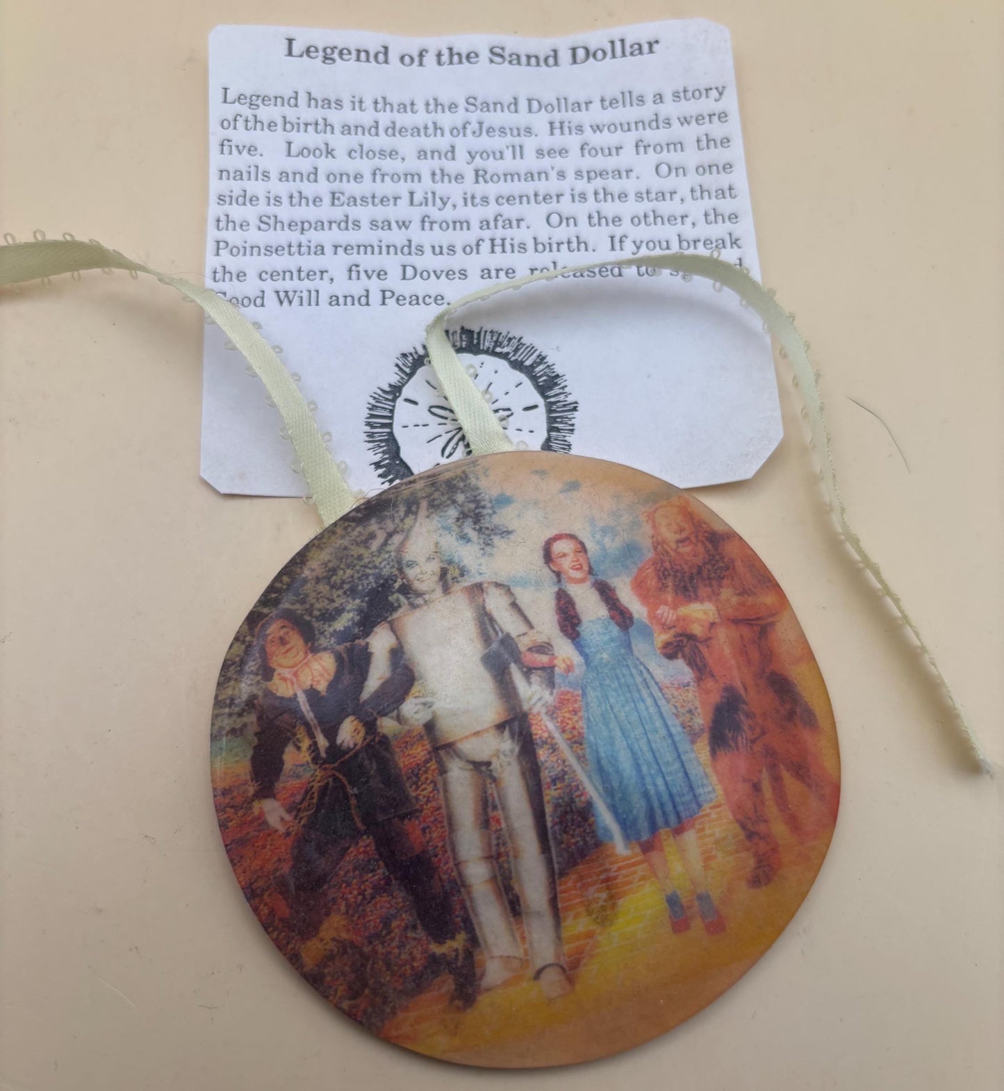 Vintage Wizard of Oz Sand Dollar Legend Ornament Lover Antiques and Vintage