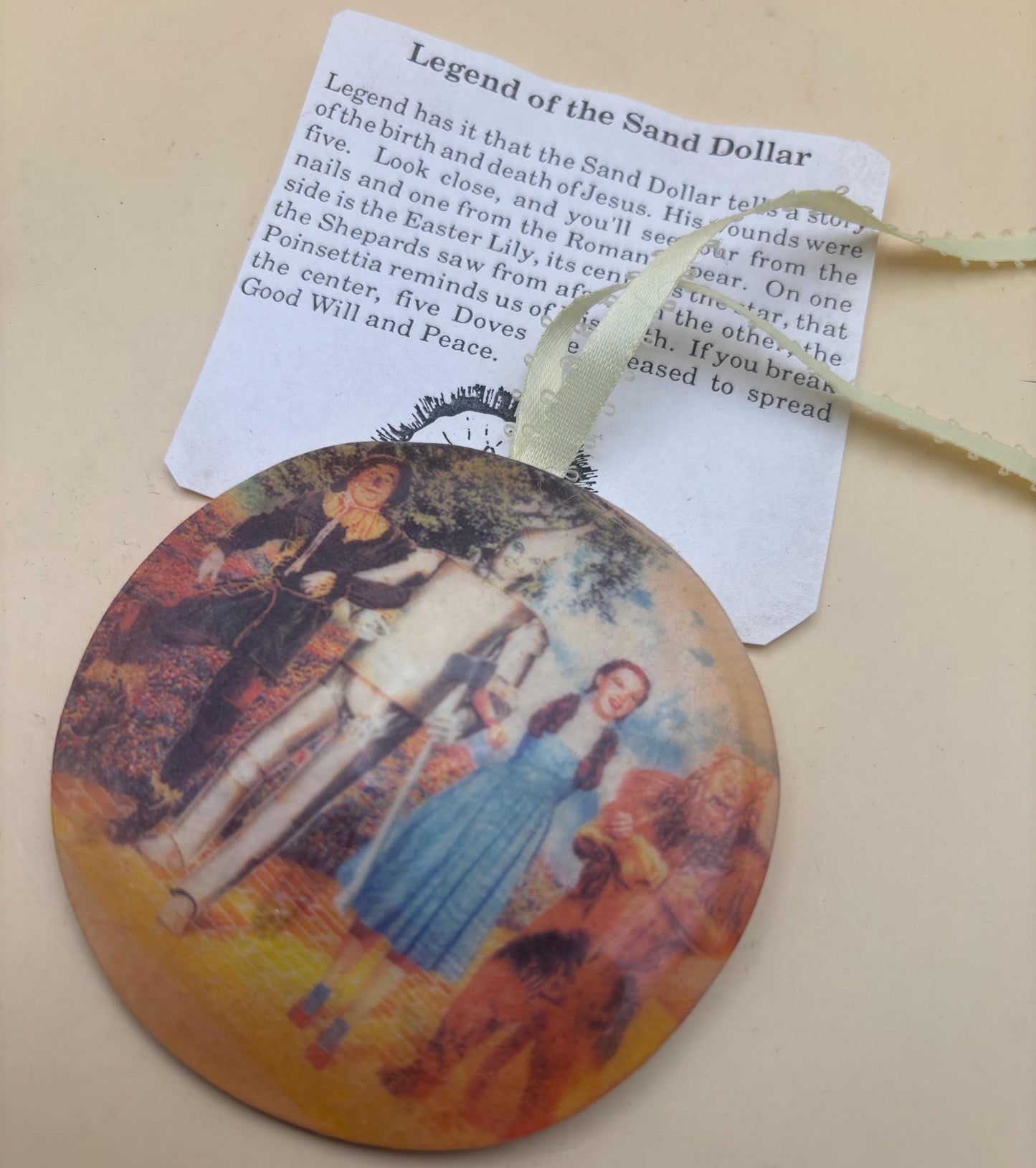 Vintage Wizard of Oz Sand Dollar Legend Ornament Lover Antiques and Vintage