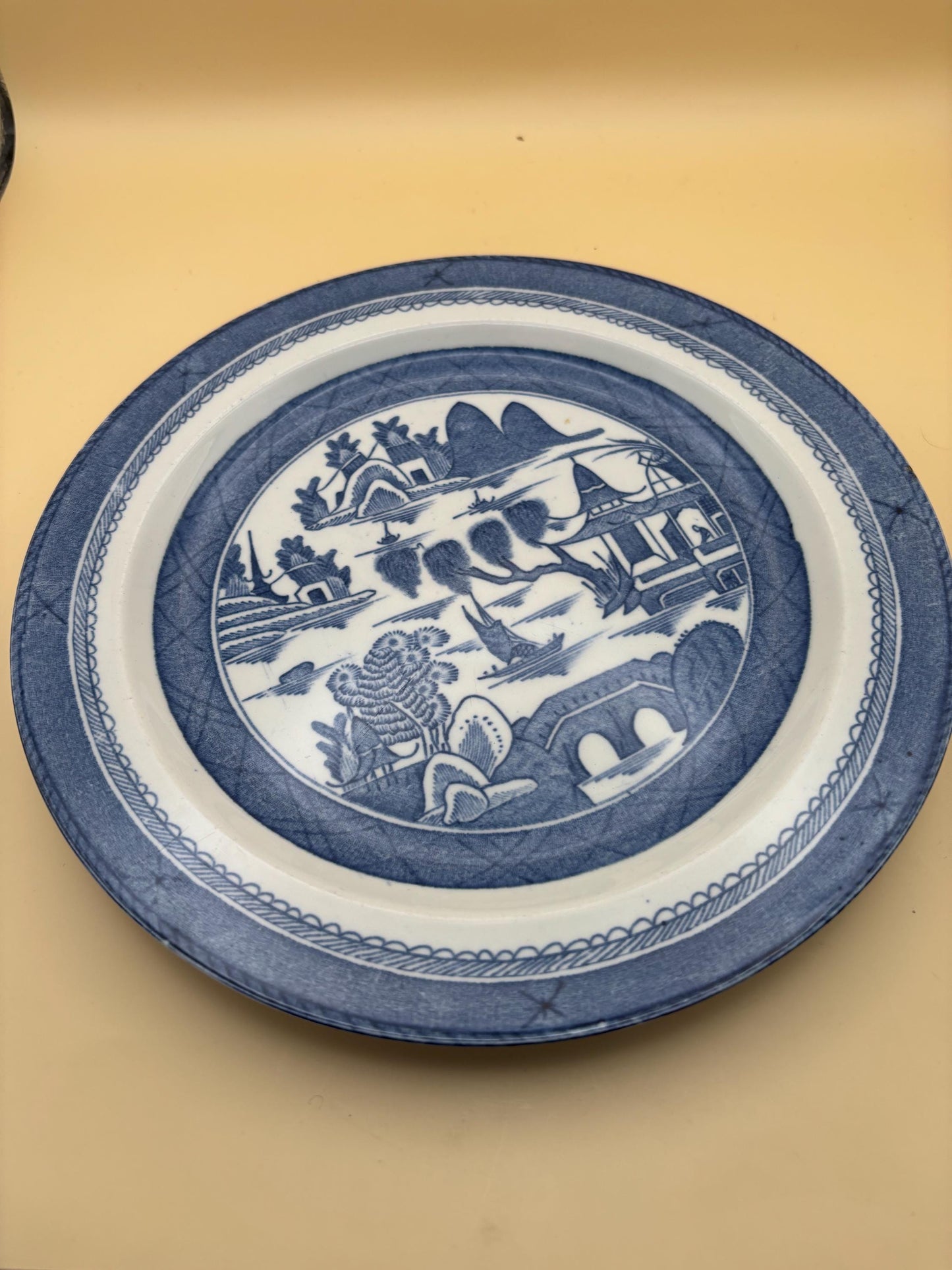 Canton Woodsware England Plate Wood & Sons of England Antique Blue and White Lover Antiques and Vintage