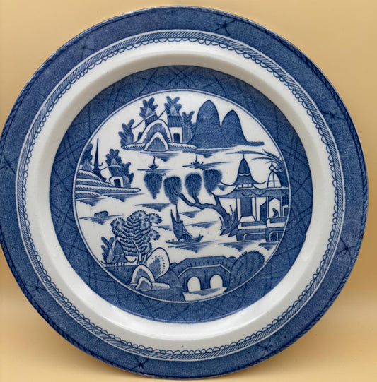 Canton Woodsware England Plate Wood & Sons of England Antique Blue and White Lover Antiques and Vintage