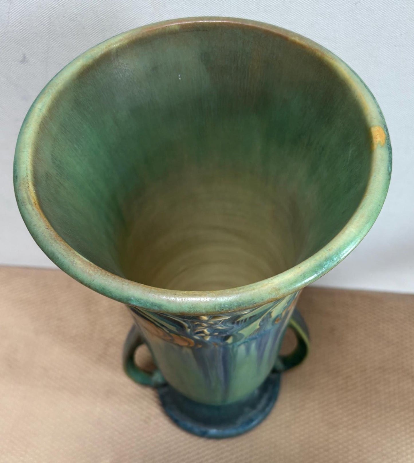 Vintage Roseville Pottery Double Handled Vase The Baneda Line By George Krause Lover Antiques and Vintage