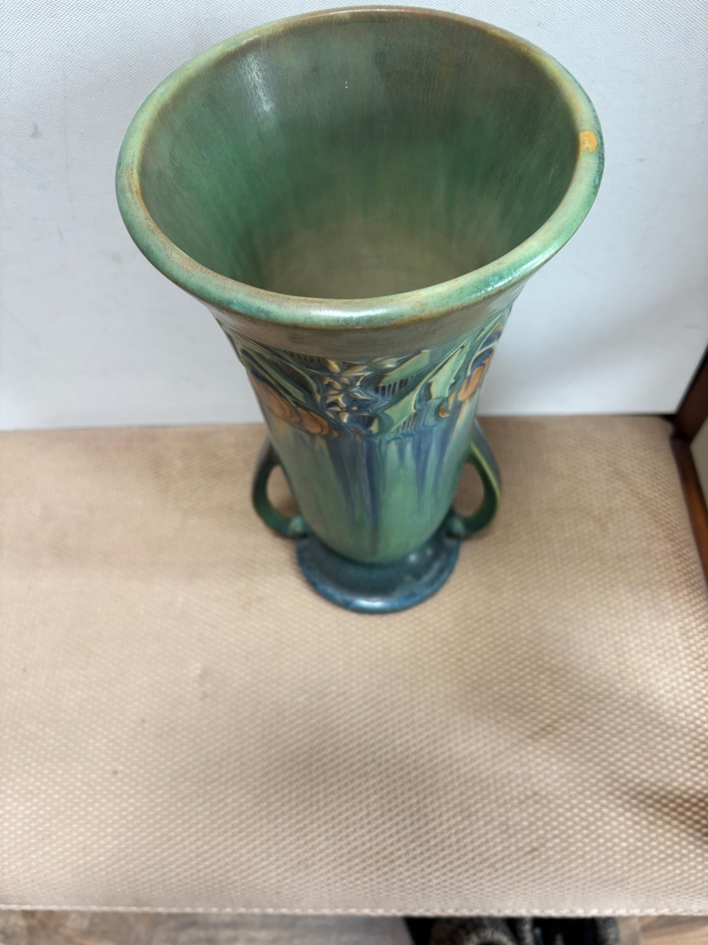 Vintage Roseville Pottery Double Handled Vase The Baneda Line By George Krause Lover Antiques and Vintage