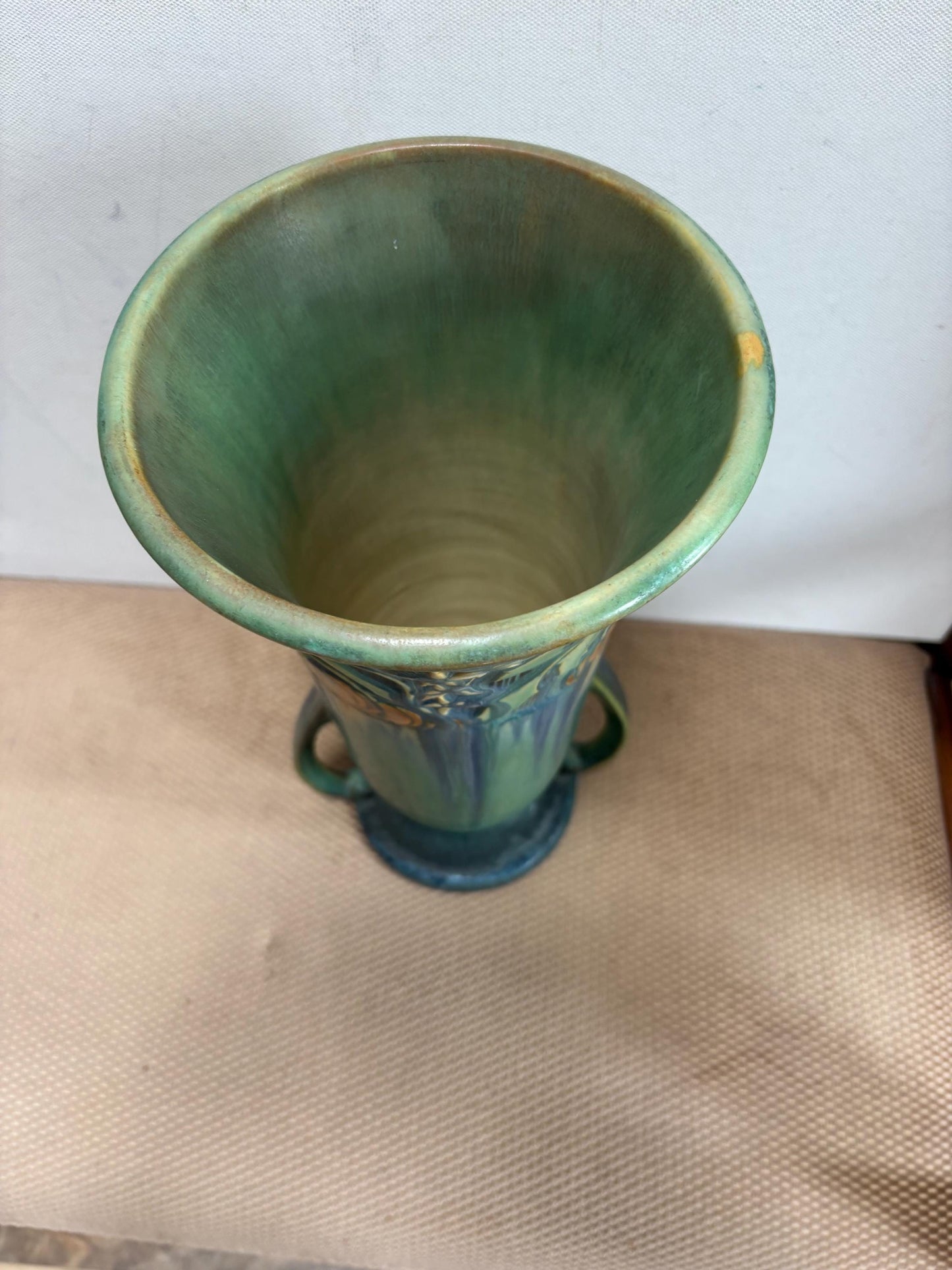 Vintage Roseville Pottery Double Handled Vase The Baneda Line By George Krause Lover Antiques and Vintage