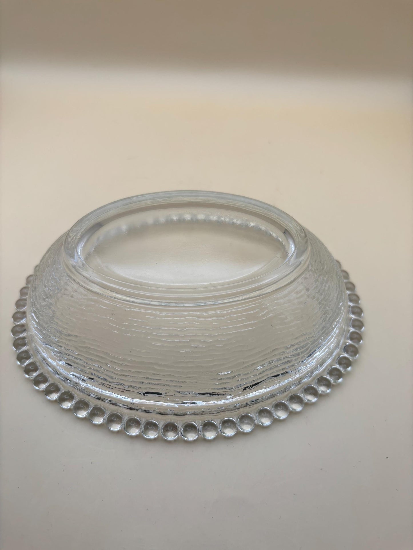 Antique Imperial Glass Beaded Candy Dish or Candlewick Glass Bowl Lover Antiques and Vintage